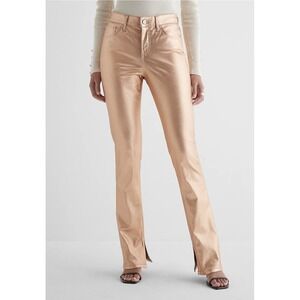 EXPRESS skyscraper‎ mid-rise metallic rose gold jeans-size 2R-NWT